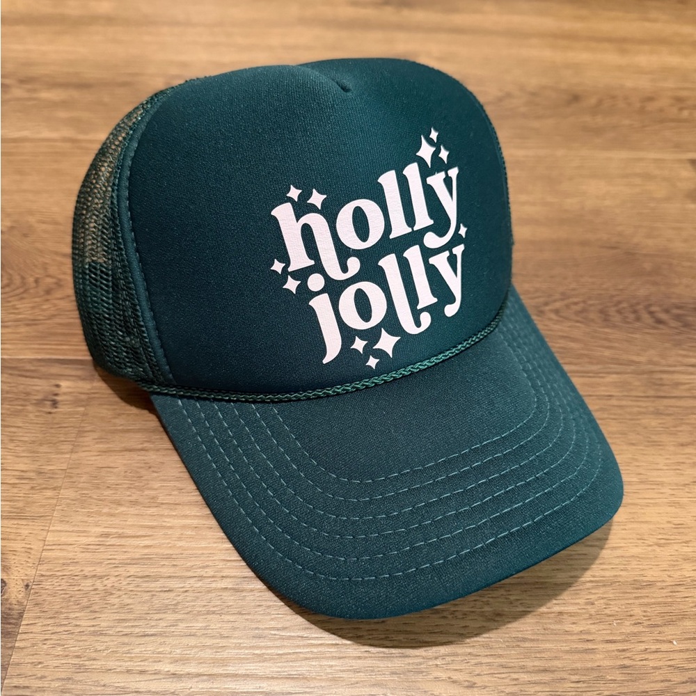 Holly Jolly Green Trucker Hat